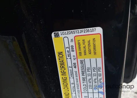 2018 Chevrolet Malibu Lt из США, поврежденный, VIN 1G1ZD5ST2JF236107